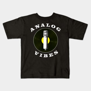 Analog Vibes Yellow Vinyl Record T-Shirt Kids T-Shirt